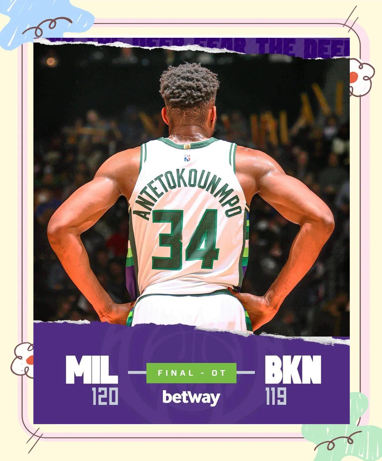 开云下载-包含雄鹿再胜篮网，字母哥强势封盖杜兰特的词条